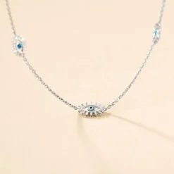 Collier Parad'eyes Argent Blanc