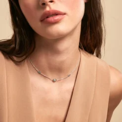 Collier Parad'eyes Argent Blanc