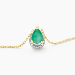 Collier Parry Or Jaune Emeraude Diamant