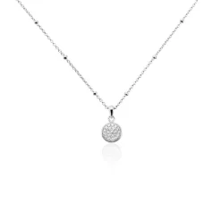 Collier Pascalin Argent Blanc Oxyde De Zirconium