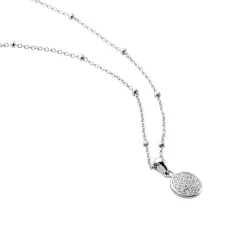 Collier Pascalin Argent Blanc Oxyde De Zirconium