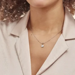 Collier Pascalin Argent Blanc Oxyde De Zirconium