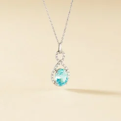 Collier Passion Or Blanc Topaze Et Oxyde De Zirconium