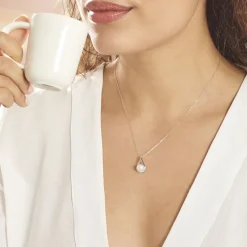 Collier Patricia Or Blanc Perle De Culture Oxyde