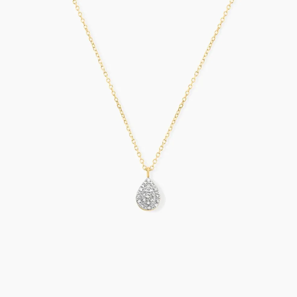 Collier Pear C Or Jaune Diamant