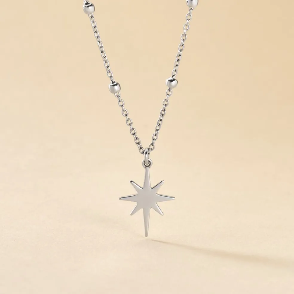 Collier Pearce Argent Blanc