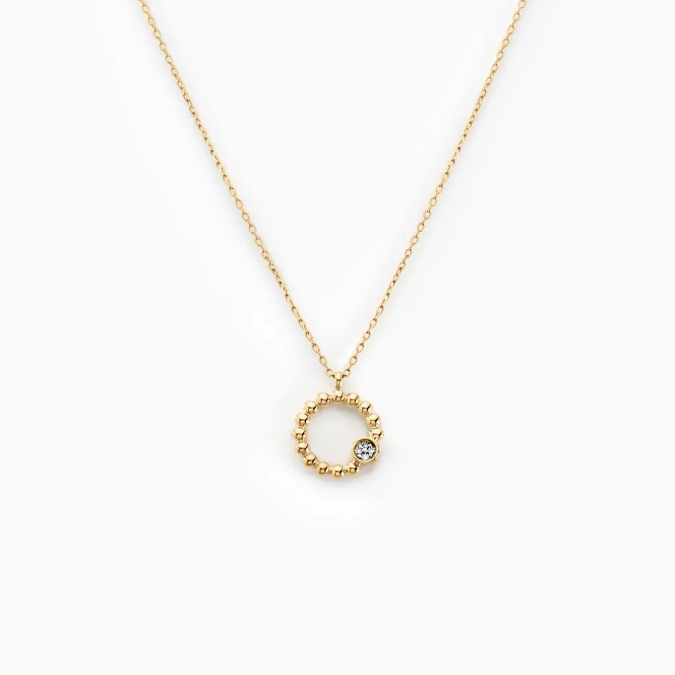 Collier Pearly Effect Or Jaune Diamant
