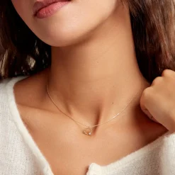 Collier Pearly Effect Or Jaune Diamant