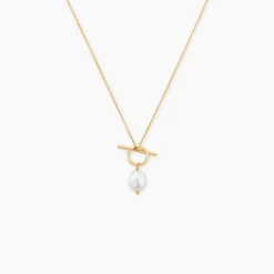 Collier Pearly Or Jaune Perle De Culture