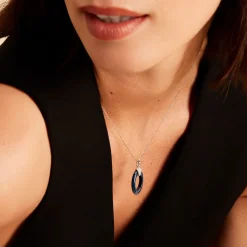 Collier Peer Argent Blanc Oxyde De Zirconium