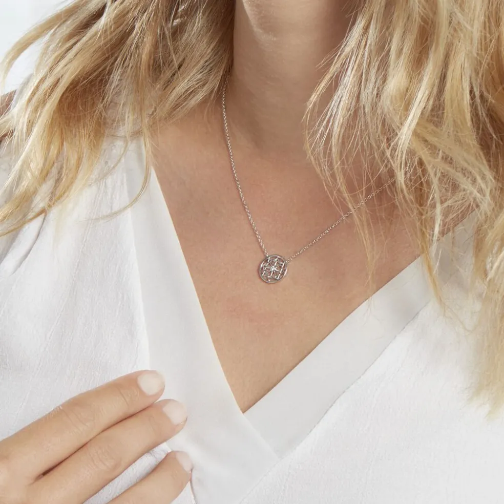 Collier Peinda Argent Blanc Oxyde De Zirconium