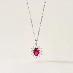 Collier Perez Argent Blanc Oxyde De Zirconium