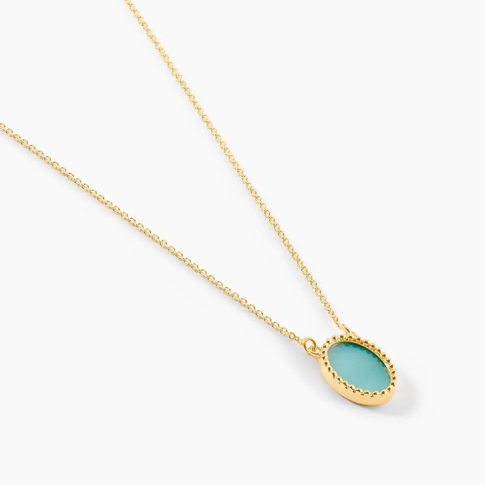 Collier Pernia Or Jaune Amazonite