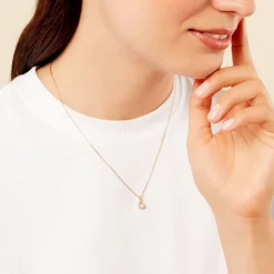 Collier Phanie Argent Jaune Oxyde De Zirconium