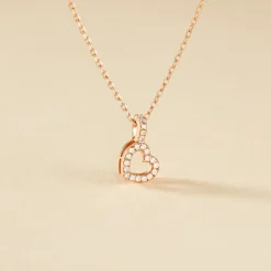 Collier Phanie Argent Rose Oxyde De Zirconium