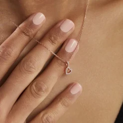 Collier Phanie Argent Rose Oxyde De Zirconium