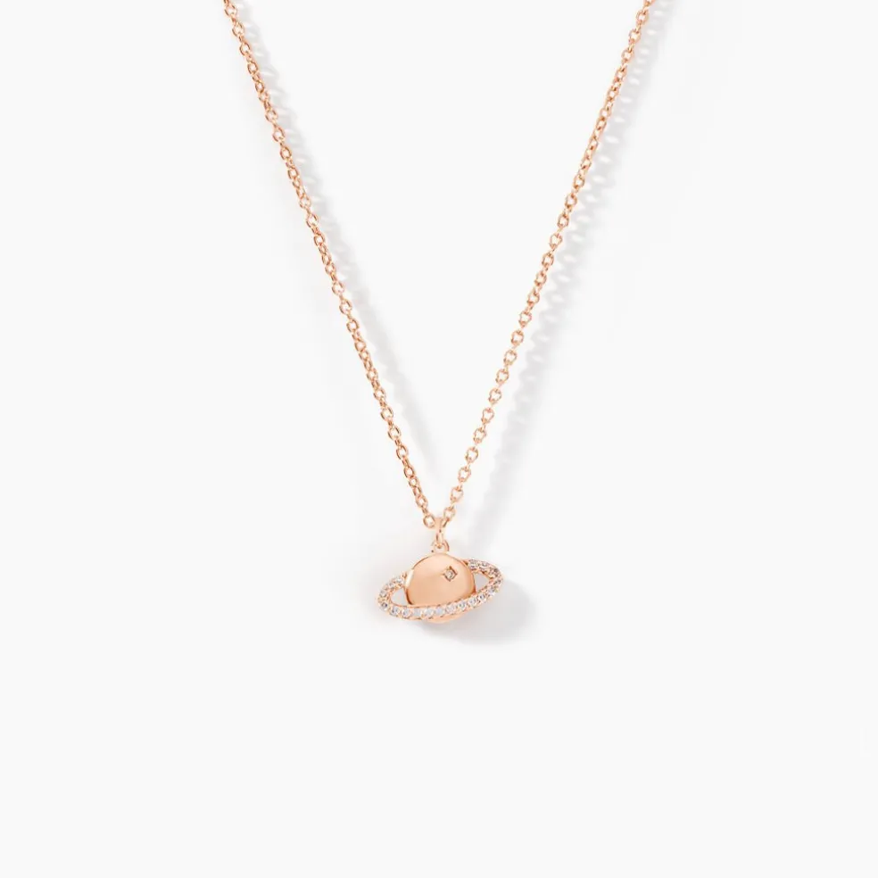 Collier Phibi Argent Rose Oxyde De Zirconium