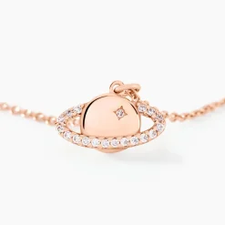 Collier Phibi Argent Rose Oxyde De Zirconium