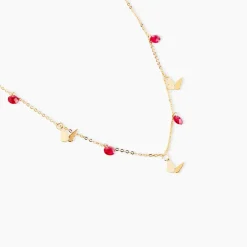 Collier Phyliss Or Jaune Oxyde De Zirconium