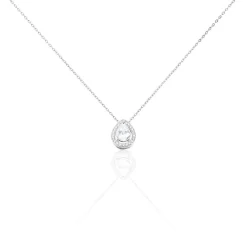Collier Pilar Argent Blanc Oxyde De Zirconium