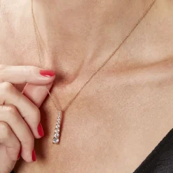 Collier Plaqué Or Beisiris Oxydes De Zirconium