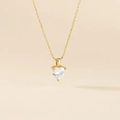 Collier Plaqué Or Caner Oxydes De Zirconium