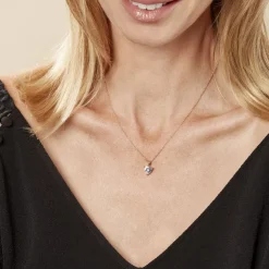 Collier Plaqué Or Caner Oxydes De Zirconium