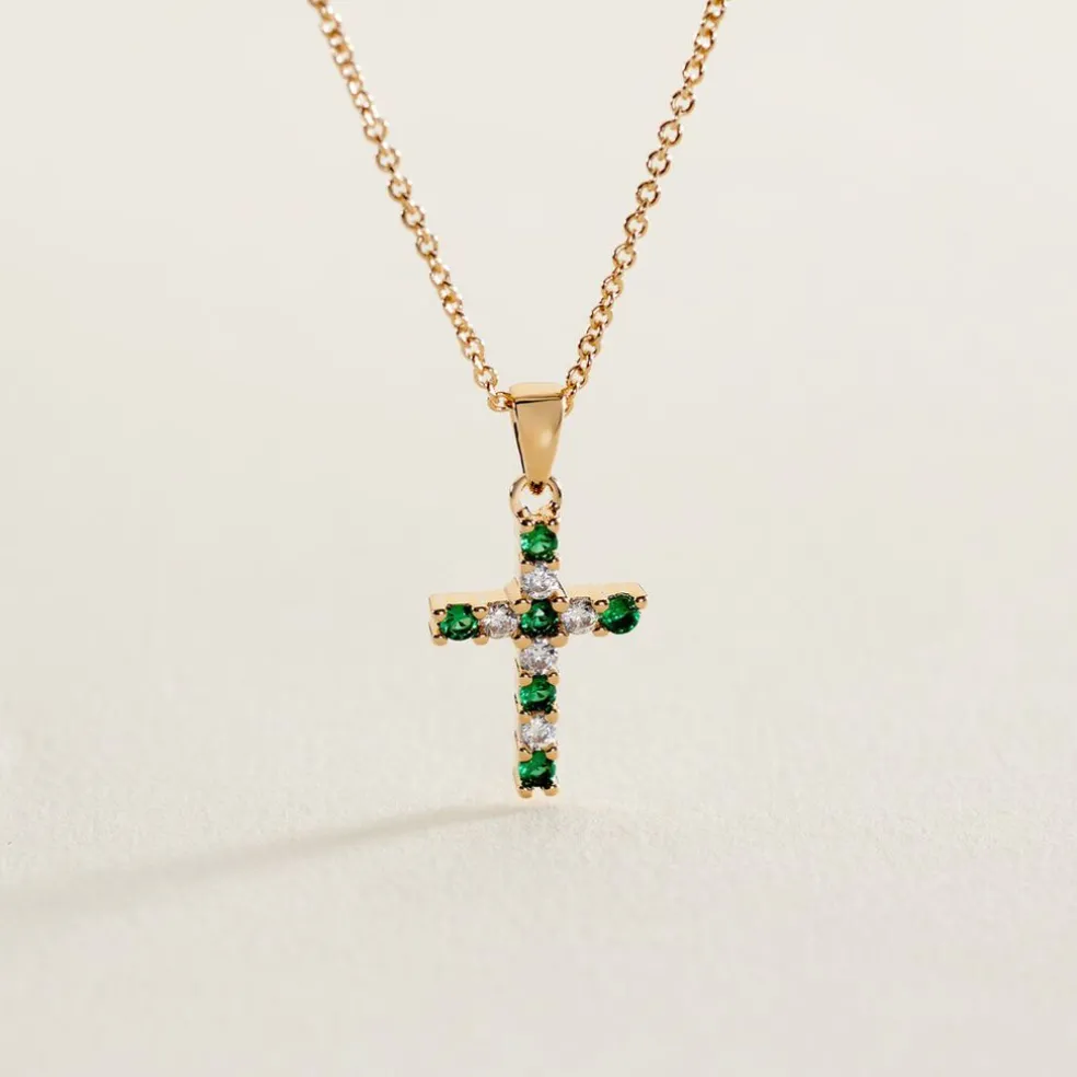 Collier Plaqué Or Gaea Pierre Synthétique