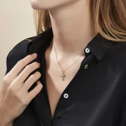 Collier Plaqué Or Gaea Pierre Synthétique