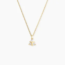 Collier Plaqué Or Jacinth Oxyde De Zirconium