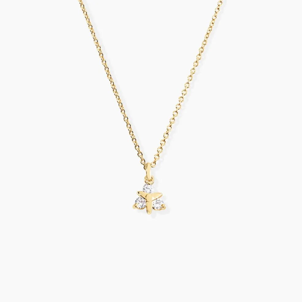 Collier Plaqué Or Jacinth Oxyde De Zirconium