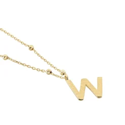 Collier Plaqué Or Jaune Lettra