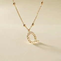 Collier Plaqué Or Jaune Lettra