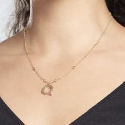 Collier Plaqué Or Jaune Lettra