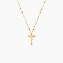 Collier Plaqué Or Jaune Lettra