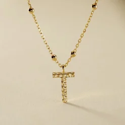 Collier Plaqué Or Jaune Lettra