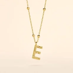 Collier Plaqué Or Jaune Lettra