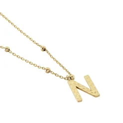 Collier Plaqué Or Jaune Lettra