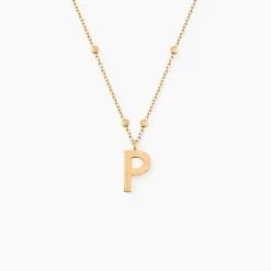 Collier Plaqué Or Jaune Lettra