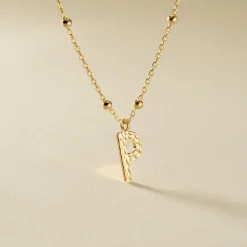 Collier Plaqué Or Jaune Lettra