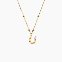 Collier Plaqué Or Jaune Lettra