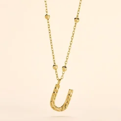 Collier Plaqué Or Jaune Lettra