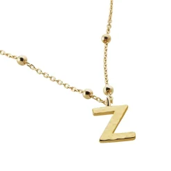 Collier Plaqué Or Jaune Lettra