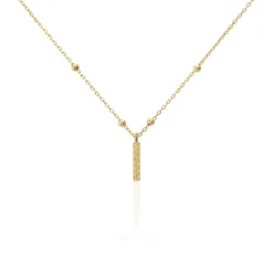 Collier Plaqué Or Jaune Lettra