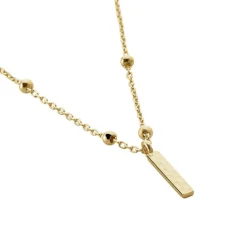 Collier Plaqué Or Jaune Lettra