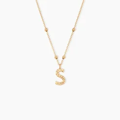 Collier Plaqué Or Jaune Lettra