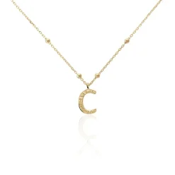 Collier Plaqué Or Jaune Lettra