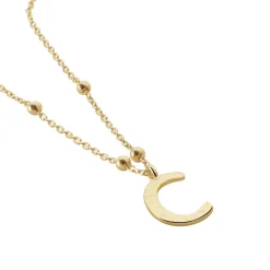 Collier Plaqué Or Jaune Lettra