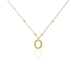 Collier Plaqué Or Jaune Lettra