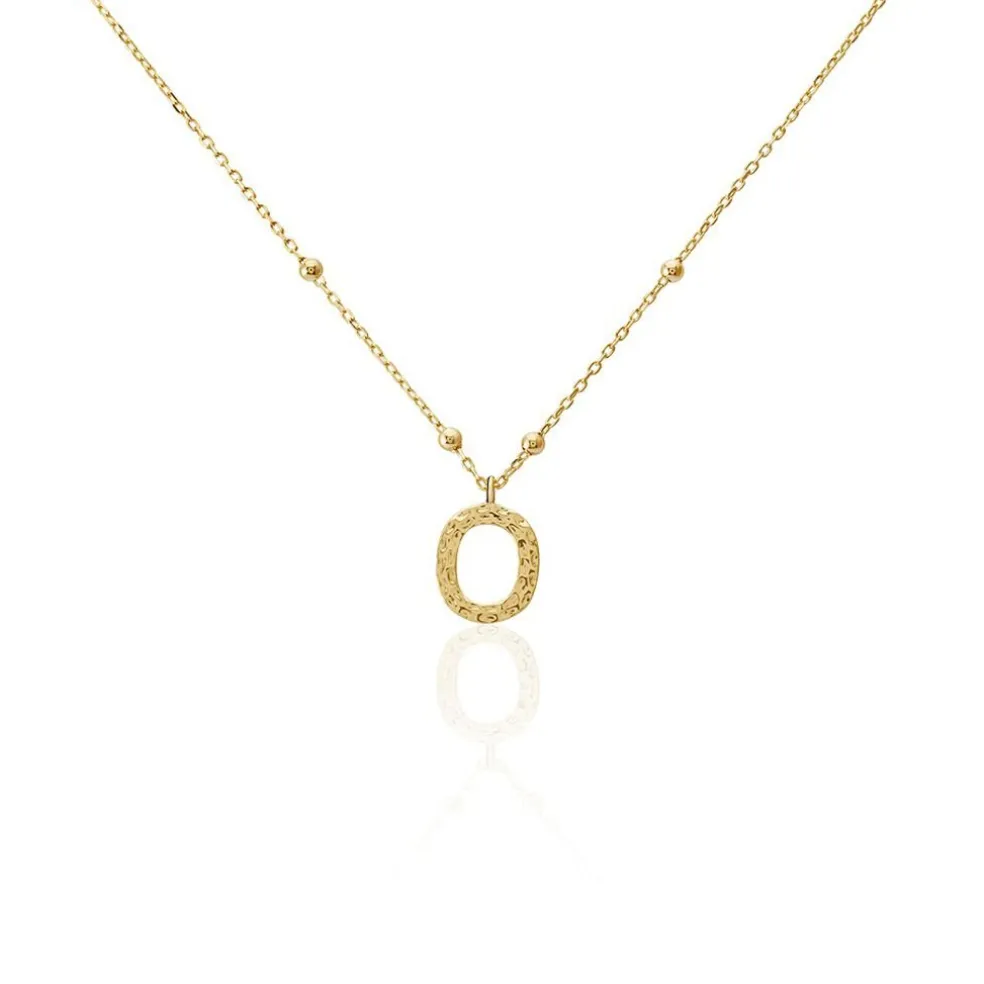 Collier Plaqué Or Jaune Lettra